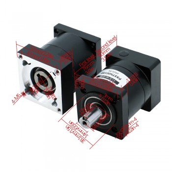 Reductor de Velocidad Planetario PX57 para Motor Paso a Paso Nema 23 Eje de Entrada de 8 mm