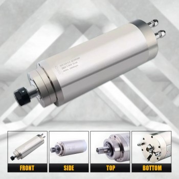 Motor de Husillo 5.5 KW Refrigerado por Agua Tipo Redondo 24000 RPM 400 Hz ER25 Ø125 mm con Rodamiento Cerámico