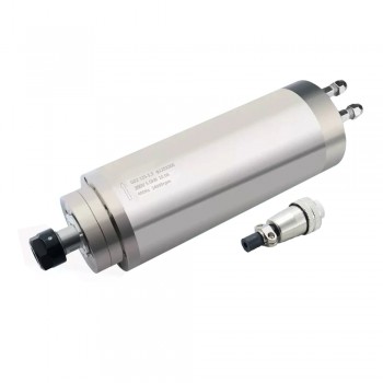 Motor de Husillo 5.5 KW Refrigerado por Agua Tipo Redondo 24000 RPM 400 Hz ER25 Ø125 mm con Rodamiento Cerámico