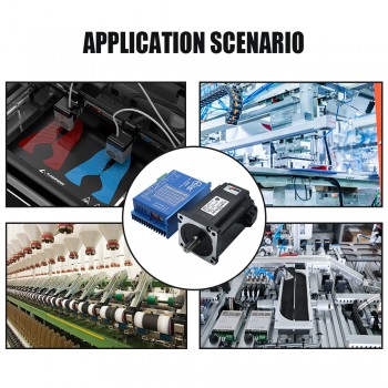 HLTNC Kit de Motor Paso a Paso Nema 34 en Bucle Cerrado 1.8° 4.5 N·m Sin Freno + Controlador HBS86