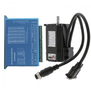 OUKEDA Kit de Motor Paso a Paso Nema 23 en Bucle Cerrado con Encoder + Controlador 2 Fases, 2.0 N·m, 1.8°