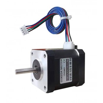 Oukeda Motor Paso a Paso NEMA 17 1.8° 59 N·cm 2 A con Eje D-Cut para Impresora 3D