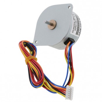 Oukeda Motor Paso a Paso PM42 con Imán Permanente 7.5° 4.9 N·cm Φ42 mm 12 V 6 Cables