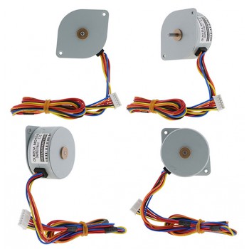Oukeda Motor Paso a Paso PM42 con Imán Permanente 7.5° 4.9 N·cm Φ42 mm 12 V 6 Cables