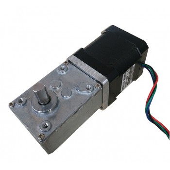 Oukeda Motor Paso a Paso Nema 17 con Caja Reductora Sinfín 17:1 / 30:1 / 50:1 / 100:1 / 500:1 1.8° 44 N·cm 1.68 A 2 Fases