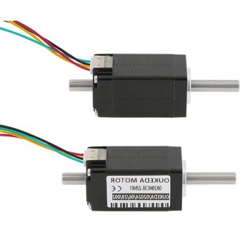 Oukeda Motor paso a paso Nema 8 bipolar eje hueco 1.8° 3.13Ncm 0.6A 5.4V 2 fases doble eje