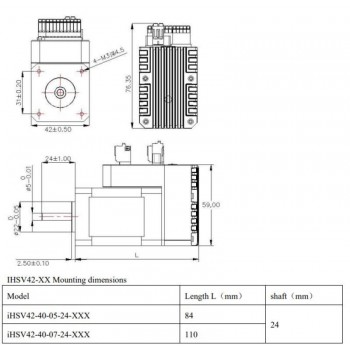 JMC Servomotor AC Integrado Nema 17 78 W 24 V 0.185 N·m 52000 RPM 42×42 mm