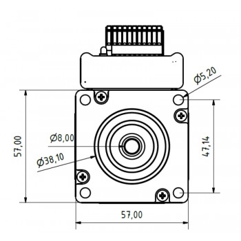 JMC Servomotor AC Integrado Nema 23 140 W 36 V 0.45 N·m 5.4 A 3 Fases 3000 RPM 57×57 mm