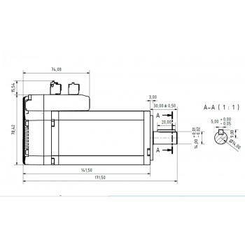 JMC Servomotor AC Integrado Nema 23 400 W 48 V 1.27 N·m 3000 RPM 60×60 mm