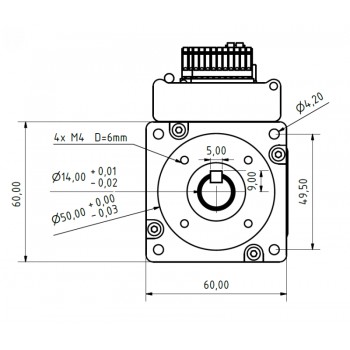 JMC Servomotor AC Integrado Nema 23 400 W 48 V 1.27 N·m 3000 RPM 60×60 mm
