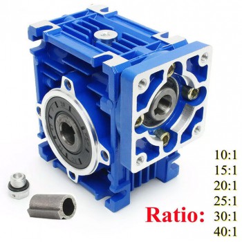 NMRV030 Caja Reductora Sinfín10:1 / 15:1 / 20:1 / 25:1 / 30:1 / 40:1 para Motor Nema 23 Paso a Paso o Servo