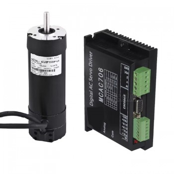 Kit de Motor Servo DC 180 W 36 V con Controlador 0.6 N·m 3400 RPM Φ57 mm para Impresoras Inkjet