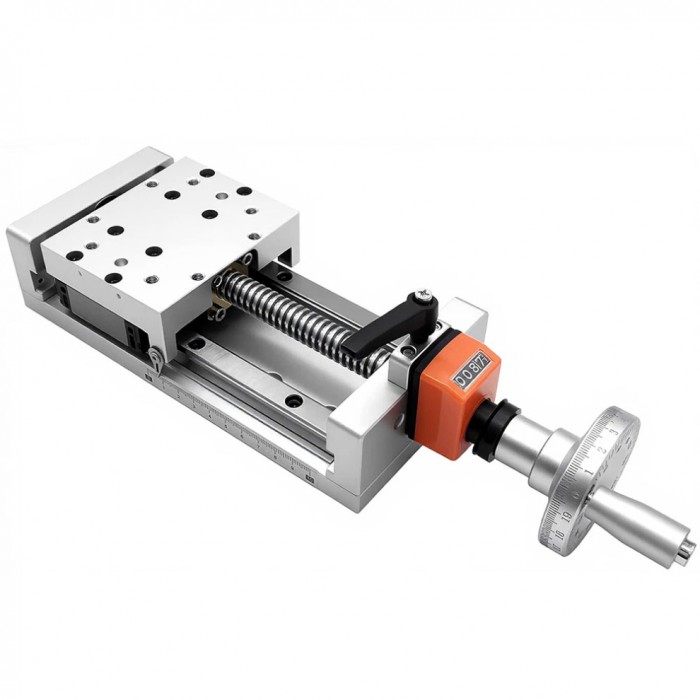 Mesa Deslizante Manual CNC con Autobloqueo, Pantalla Digital, Módulo Lineal para Posición Z y Husillo Trapezoidal Mesa Deslizante Manual CNC con Autobloqueo, Pantalla Digital, Módulo Lineal para Posición Z y Husillo Trapezoidal
