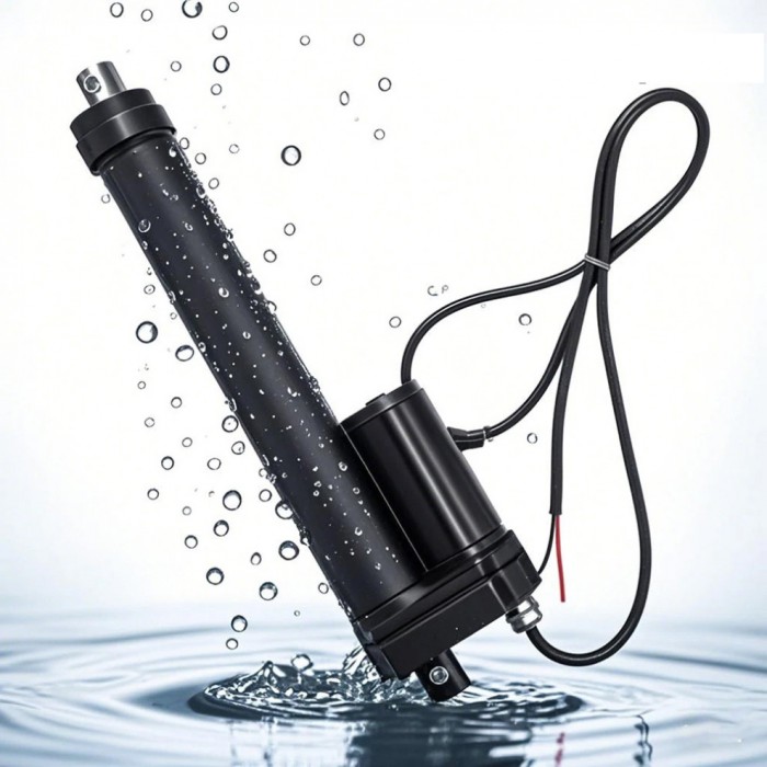 Actuador Lineal Sumergible IP68 120kg 12V Motorizado para Automatización Industrial