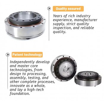 Reductor de engranajes armónicos serie ZXF 31:1 a 160:1 para motor paso a paso/servomotor, brazo robótico CNC