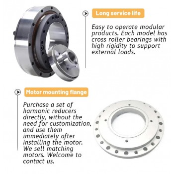 Reductor de engranajes armónicos serie ZXF 31:1 a 160:1 para motor paso a paso/servomotor, brazo robótico CNC