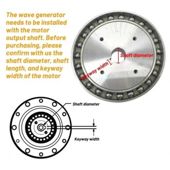 Reductor de engranajes armónicos serie ZXF 31:1 a 160:1 para motor paso a paso/servomotor, brazo robótico CNC