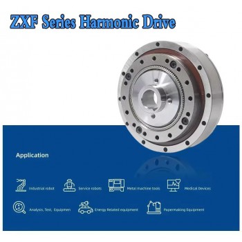 Reductor de engranajes armónicos serie ZXF 31:1 a 160:1 para motor paso a paso/servomotor, brazo robótico CNC
