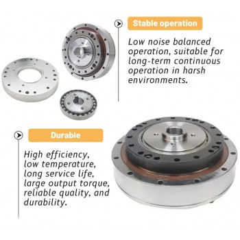 Reductor de engranajes armónicos serie ZXF 31:1 a 160:1 para motor paso a paso/servomotor, brazo robótico CNC