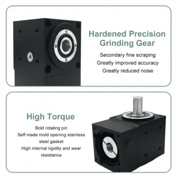 Reductor de Ángulo Recto (Engranaje Cónico) para Motor Paso a Paso NEMA34 / Servomotor 80mm