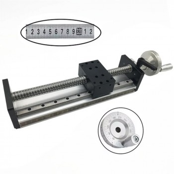 Mesa Deslizante Manual SXG5080 con Doble Guía y Husillo a Bolas para Módulo de Movimiento Lineal CNC con Volante