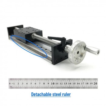 Mesa Deslizante Manual SXG5080 con Doble Guía y Husillo a Bolas para Módulo de Movimiento Lineal CNC con Volante
