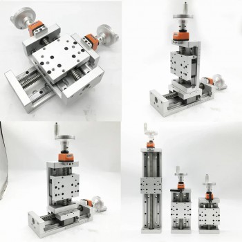 Mesa Deslizante Manual CNC con Autobloqueo, Pantalla Digital, Módulo Lineal para Posición Z y Husillo Trapezoidal