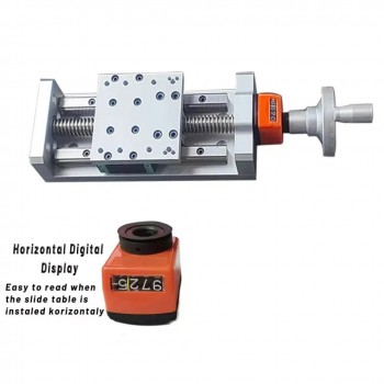 Mesa Deslizante Manual CNC con Autobloqueo, Pantalla Digital, Módulo Lineal para Posición Z y Husillo Trapezoidal