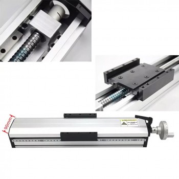 Etapa de Translación Lineal Manual QMF90 Totalmente Sellada con Husillo a Bolas (10-70kg) para Módulo Guía Lineal CNC