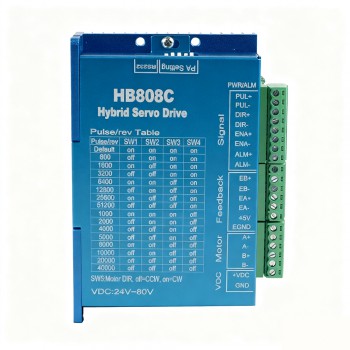 Controlador Motor Paso a Paso Lazo Cerrado HB808C 2 Fases AC18-80V para Motor Nema 17/23/24