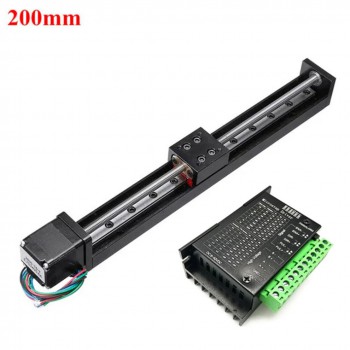 Etapa de Translación Lineal Motorizada Mini con Mesa Deslizante CNC con Kit Motor Paso a Paso NEMA11 y Controlador TB6600