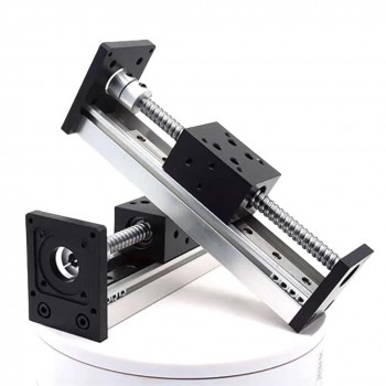 Etapa Deslizante Lineal Mini de 42 mm de Ancho con Guía Simple, Módulo CNC de Husillo a Bolas y Motor Paso a Paso NEMA23
