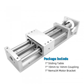 Mesa Deslizante CNC Ejes XYZ con Guía de Carril Lineal, Compatible con Motores Nema23/34
