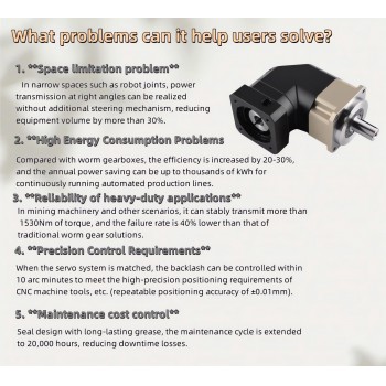 PLMG042 Caja de engranajes planetaria en ángulo recto 90° para motor paso a paso NEMA 17 / servomotor de 40 mm