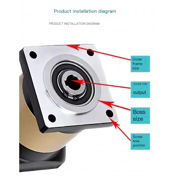 PFN60-160 Caja de engranajes planetarios de orificio hueco para servomotores NEMA 23 y 34 de 80/110/130/180 mm
