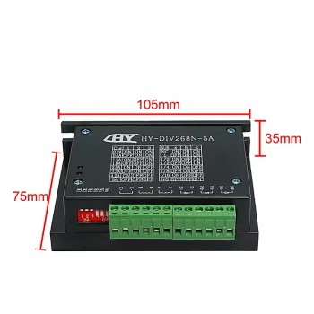 Controlador de motor paso a paso híbrido bifásico HY-DIV268N-5A de 12-48V y 0,2-5A