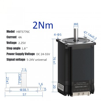 Motor paso a paso integrado de bucle cerrado Nema 23 de 1,2 Nm, 2 Nm y 3 Nm con codificador de 1000 líneas