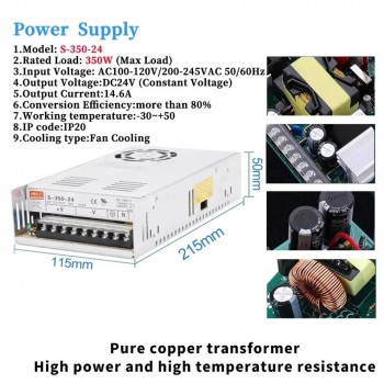 Kit CNC 3 Ejes con Motor Paso a Paso Nema 23 1.8° 3Nm 2 Fases, Controlador y Fuente de Alimentación