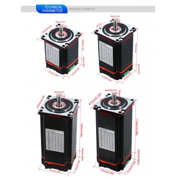 Motor paso a paso de bucle cerrado integrado Nema 23 de 1,2 Nm a 3 Nm con variador y codificador