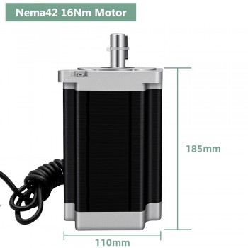 Kit Motor Paso a Paso Nema 42 3 Fases + Controlador 12/16/20Nm 1.2° 110x110mm Eje Chavetero