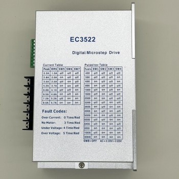Controlador de motor paso a paso EC3522 de 2,2-5A y 110-220V CA para motores paso a paso trifásicos Nema 34 de 86 mm