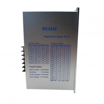 Controlador de motor paso a paso EC3522 de 2,2-5A y 110-220V CA para motores paso a paso trifásicos Nema 34 de 86 mm