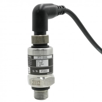 Transductor de Presión PT506 G1/4 IP68 24V con Cable y Conector para Agua, Gas y Sistemas Hidráulicos