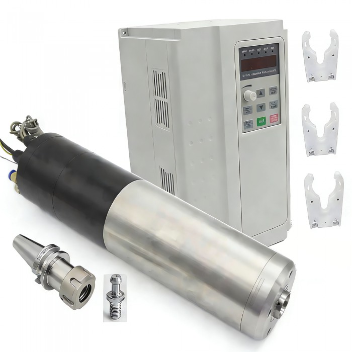Kit de husillo ATC CNC de 3kW BT30 100mm 220V 24000rpm 400Hz refrigerado por agua con VFD