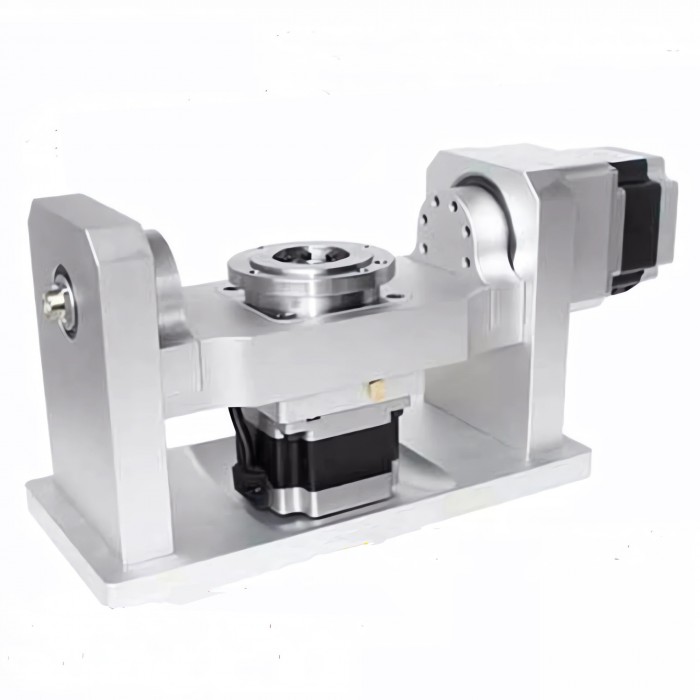 5º eje rotativo CNC A+C con reductor armónico 10:1 plato de 100mm y motor paso a paso NEMA 34