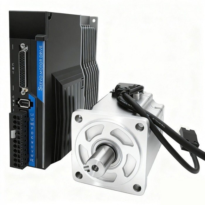 Kit de servomotor CA de 400W 750W o 1kW a 3000rpm con encoder de 21 bits y control por pulsos Ethernet o CANopen