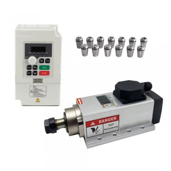 Kit de husillo CNC de 2,2kW ER20 24000rpm 220V/380V refrigerado por aire con VFD