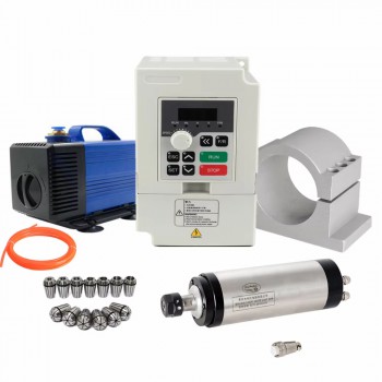 Kit de husillo CNC de 2,2kW ER20 24000rpm 220V/380V refrigerado por agua con bomba