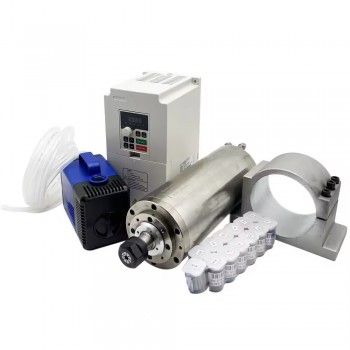 Kit de husillo CNC de 3kW ER20 24000rpm 220V/380V refrigerado por agua con VFD de 3,7kW