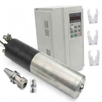 Kit de husillo ATC CNC de 3kW BT30 100mm 220V 24000rpm 400Hz refrigerado por agua con VFD
